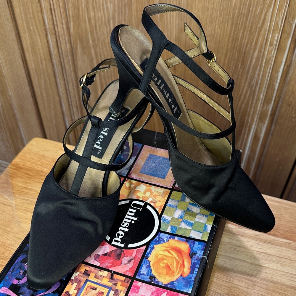 Unlisted Elegant Black Strappy Heels
